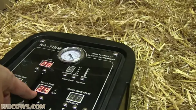 Poster: Hucows – Vika Lita – breast training on the Sybian