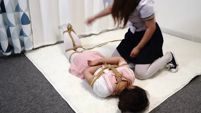 Poster: china rope bondage shibari hogtied escape challenge