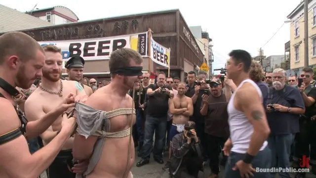 Poster: Naked stud bound, beaten and humiliated at Dore Alley Street Fair