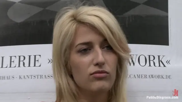 Poster: Euro Beauty gets Tied to a Park Bench and Fucked Where Everyone Can See