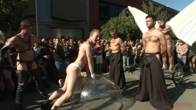 Poster: Folsom Street Whore tormented in front of thousands of people