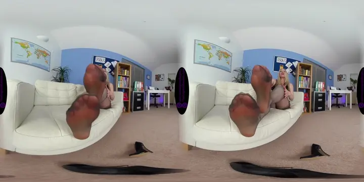 Poster: The English Mansion Miss Eve Harper: Worship My Legs – VR 4K(Release date: Feb. 20, 2021) Dirty Talk and Masturbation Instructions