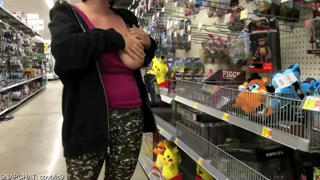 Poster: Big tittie babe sucks cock in store and shows tits