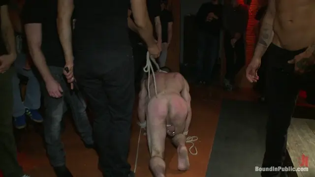 Poster: Muscular sub is treated like garbage at a dungeon party