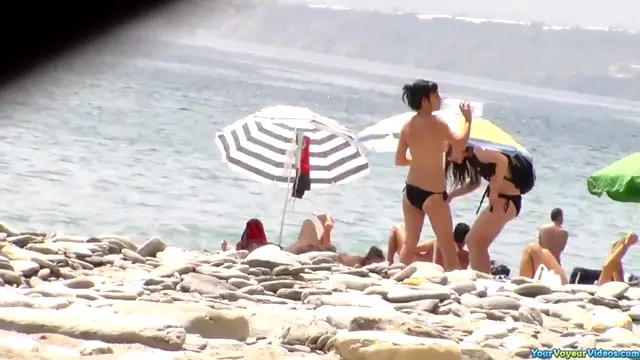 Poster: Spanish nudist beach spy