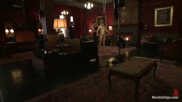 Poster: Super Hunk Andrew Blue Bound and Begging to Cum