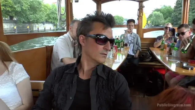 Poster: Hot Redhead Gets Fucked in the Ass on a Crowded Party Boat, Scene 1