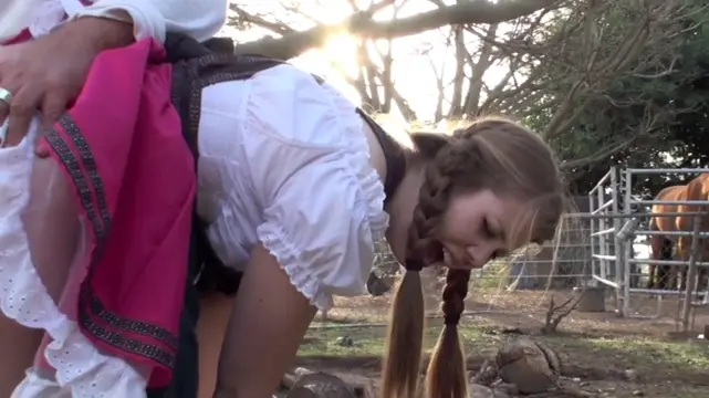 Poster: Assumethepositionstudios.com- The Hills are Alive, With the Sound of Spanking - Feisty Fraulein Punished for Ignoring her Chores on the Farm