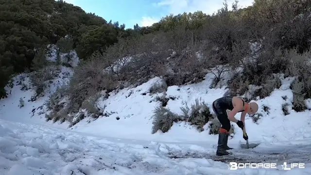 Poster: Bondage Life – Lets Shovel Some Snow! Rachel Greyhound 1/10/2022