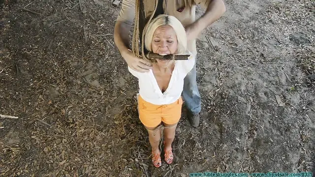 Poster: Leashed, Hobbled, Hitched, Then Tied To A Post In The Dilapidated Barn - Part 1