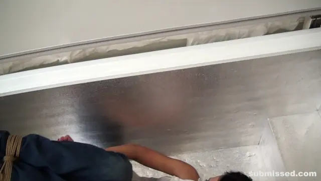 Poster: Bound and gagged meat struggling inside the fridge