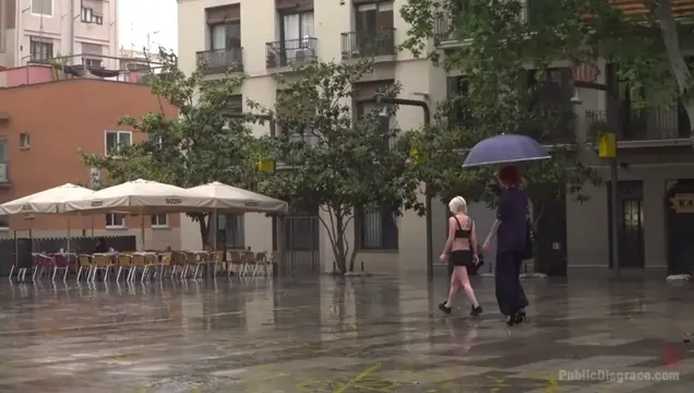 Poster: Eager Bitch Spanked And Flogged In The Rain! - Part 1, Scene 1