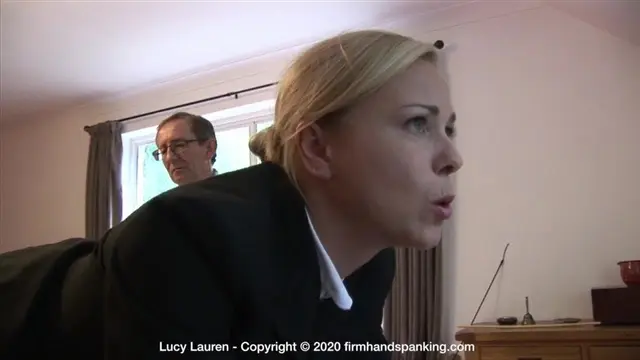 Poster: Firm Hand Spanking – MP4/HD – Lucy Lauren – Spanked In Uniform – N/Caned in Deadly uniform – Lucy Lauren bends for a taste of This Pole (Release date: Dec. 30, 2020)