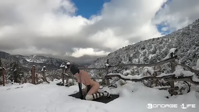 Poster: Bondage Life – Lounging In The Snow Rachel Greyhound