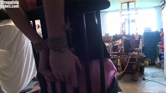 Poster: Cleavegagged struggling to get out