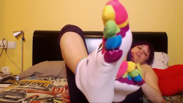 Poster: Ready to sniff my cute coloured socks? Sure? They are so fucking stinky