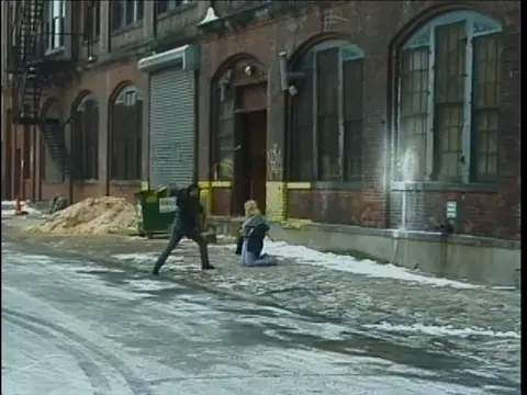 Poster: BDSM mistress attaches weighted clamps to leashed blonde s twat