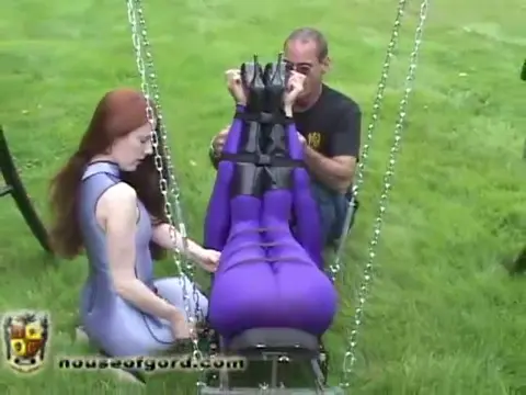 Poster: Lydia and the garden swing Bondage