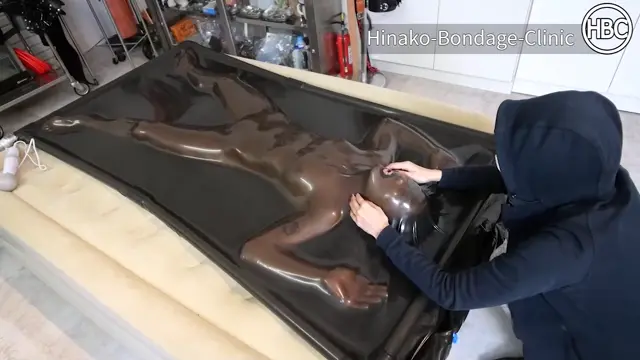 Poster: Vacuum Bed Party; First Time Vacuum Bed User Gets Tickle by 2 Mistresses